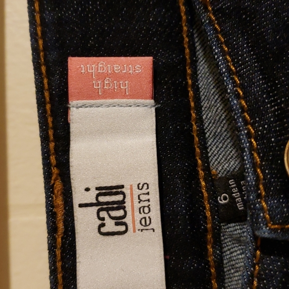 Cabi High Straight Dark Denim Jeans - Picture 2 of 6